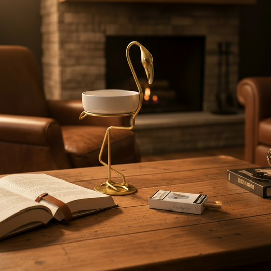 Golden Flamingo Decorative Stand – Multi-Purpose Tray Holder