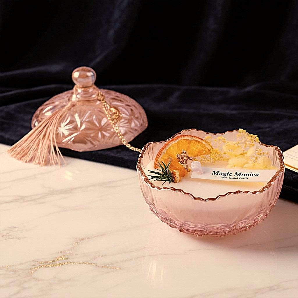 Luxury Aroma Gift Set - Handcrafted Botanical Scented Candle in a Crystal Jar | 160 G