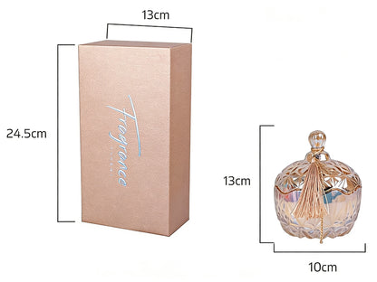 Luxury Aroma Gift Set - Handcrafted Botanical Scented Candle in a Crystal Jar | 160 G