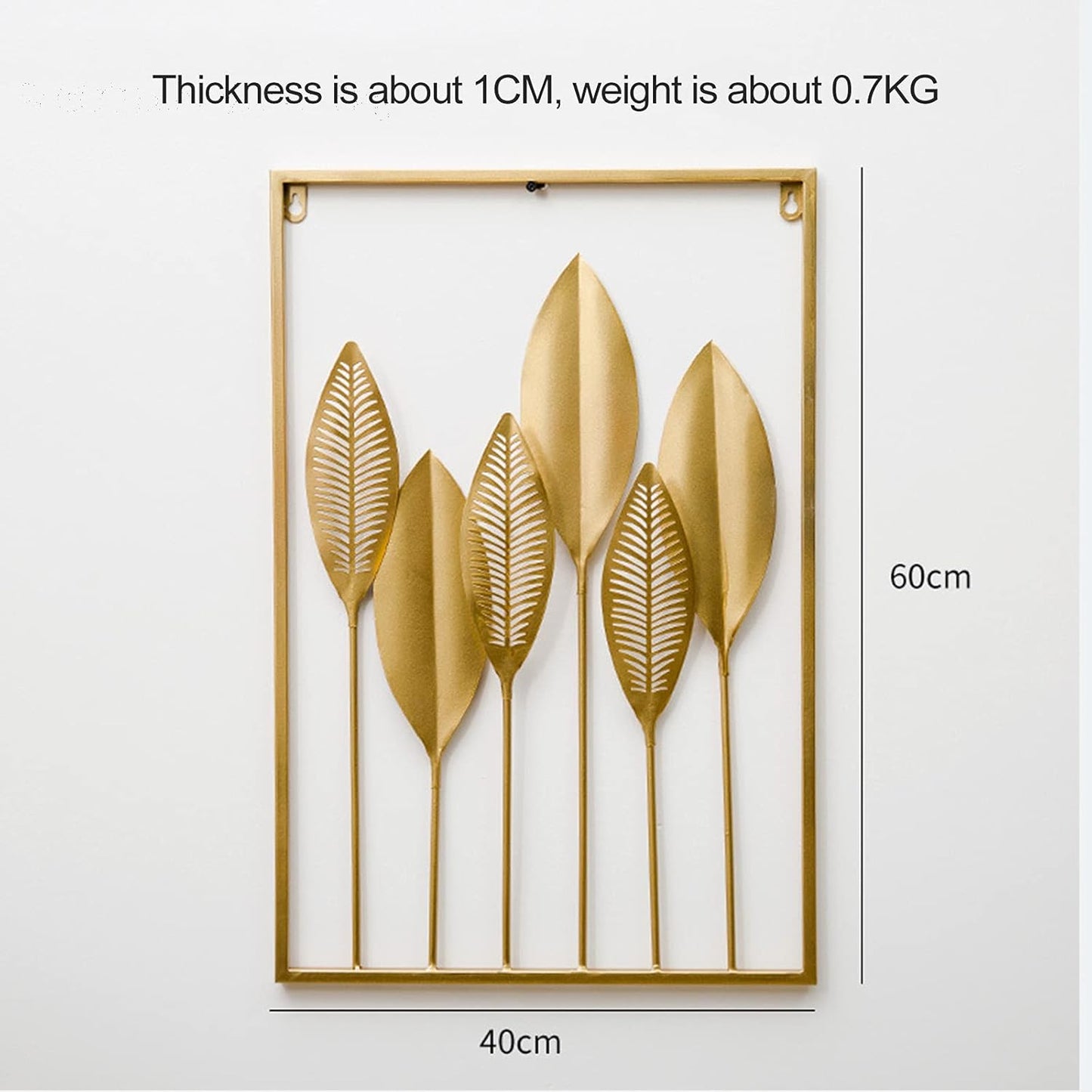 Golden Leaf Metal Wall Art – Elegant Nature-Inspired Wall Hanging