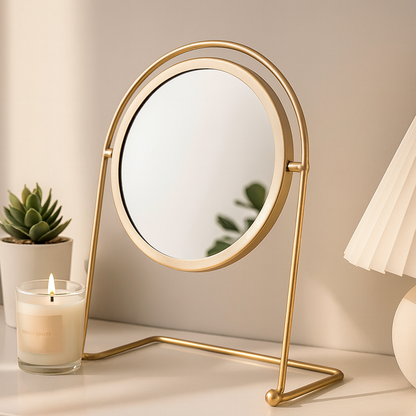 Desktop Vanity Mirror – Minimal Tabletop Stand