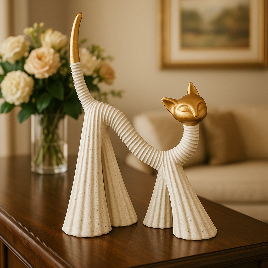 Modern Cat Figurine