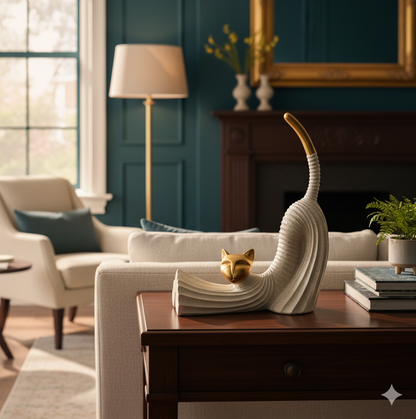 Morning Stretch Cat Figurine