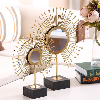 Luxury Golden Sunburst Table Decor Showpiece