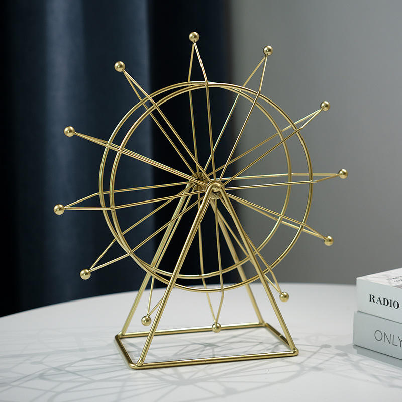 Golden Ferris Wheel Metal Showpiece – Home Decor Accent