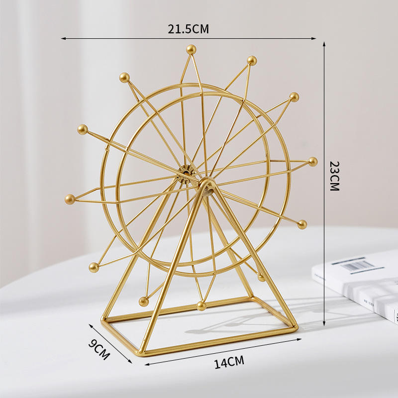 Golden Ferris Wheel Metal Showpiece – Home Decor Accent