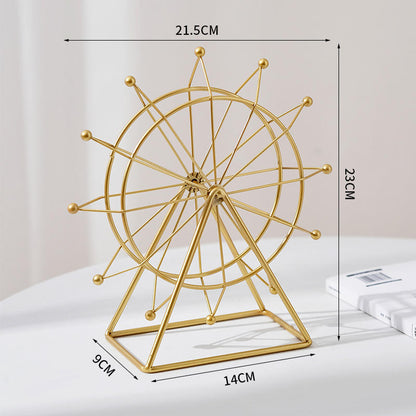 Golden Ferris Wheel Metal Showpiece – Home Decor Accent