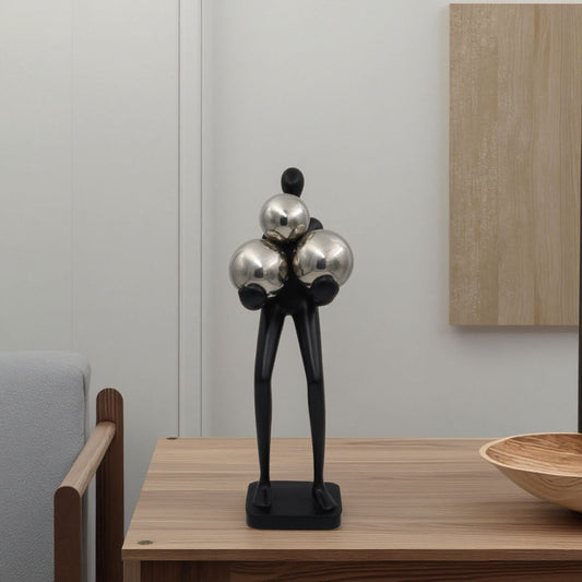 Modern Abstract Sphere-Balance Sculpture