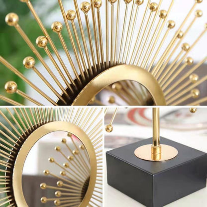 Luxury Golden Sunburst Table Decor Showpiece