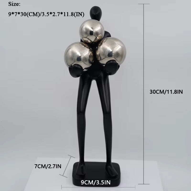 Modern Abstract Sphere-Balance Sculpture