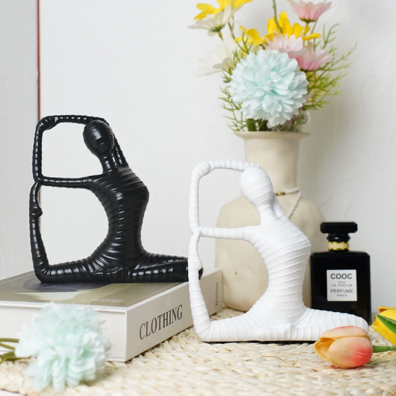 Modern Yoga Lady Sculpture