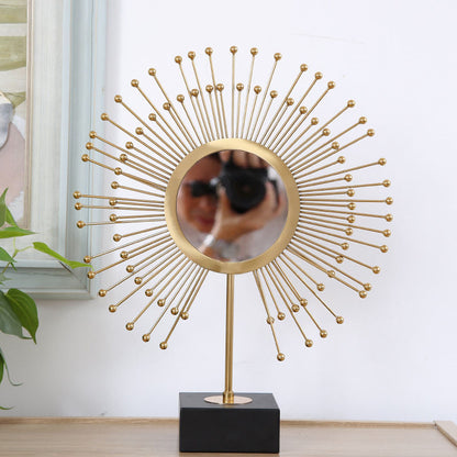 Luxury Golden Sunburst Table Decor Showpiece