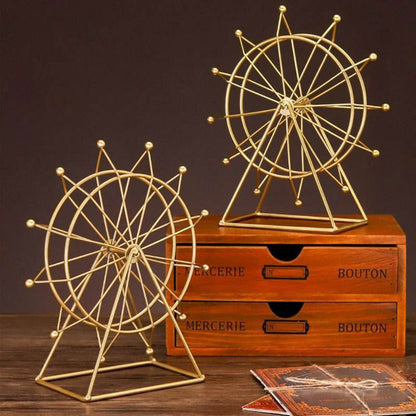 Golden Ferris Wheel Metal Showpiece – Home Decor Accent