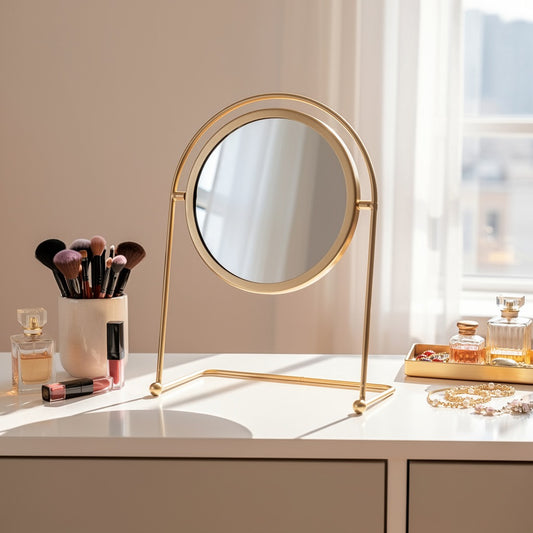 Desktop Vanity Mirror – Minimal Tabletop Stand