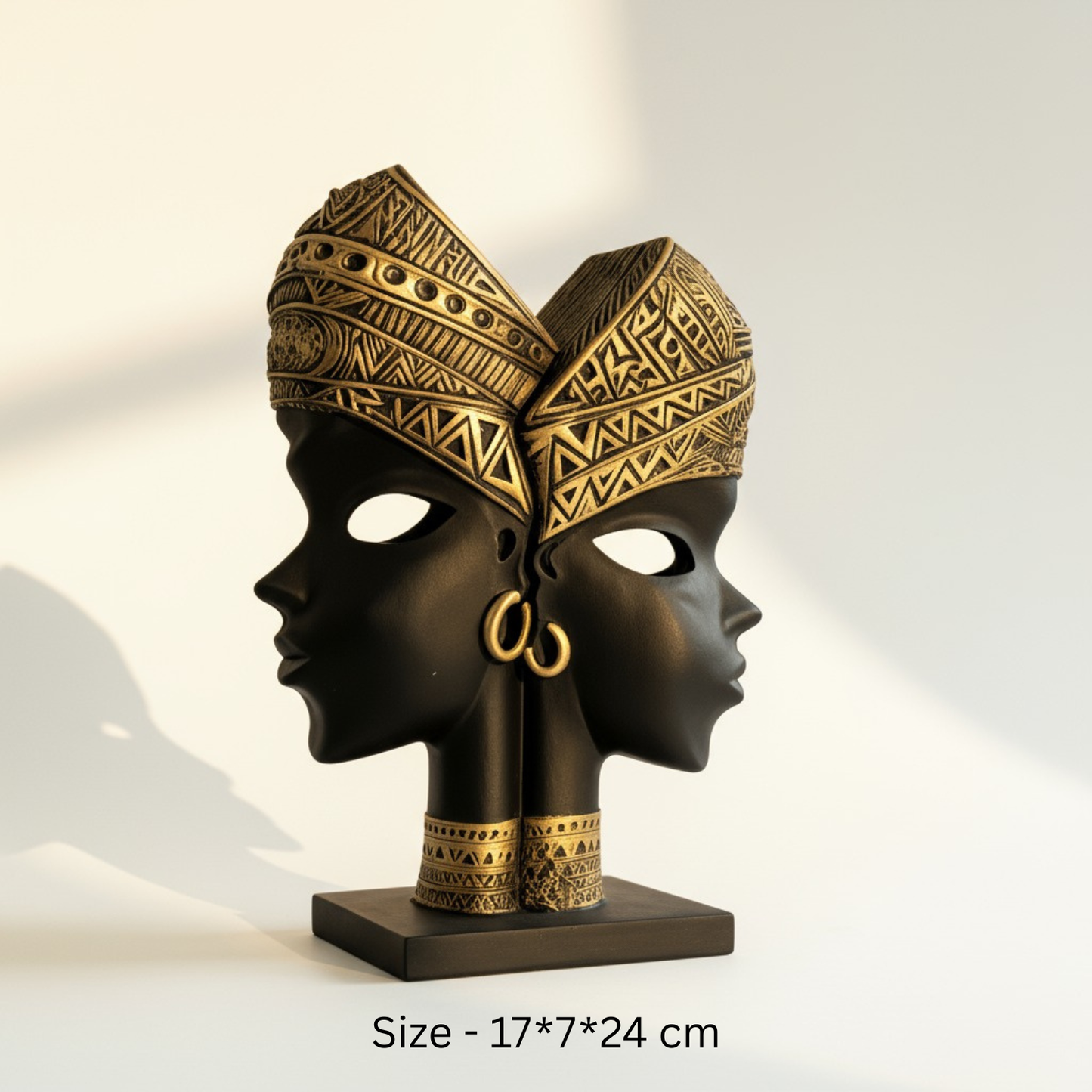 Dual Harmony Tribal Sculpture