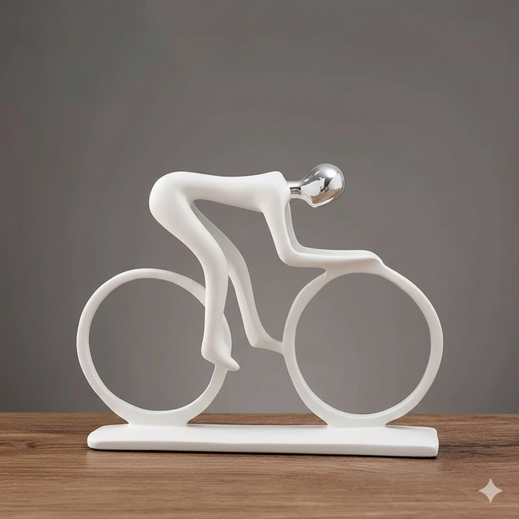 Modern Cyclist Sculpture